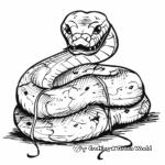 Halloween Themed Snake Coloring Pages 1