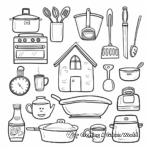 Happy Home: Preschool Household Items Coloring Pages 1