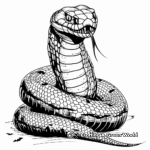 Haunted Cobra Snake Coloring Pages 1