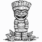 Hawaiian Tiki God Statue Coloring Pages 2