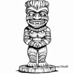 Hawaiian Tiki God Statue Coloring Pages 4