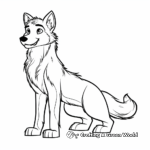 Ice-Wolf of the Arctic Coloring Pages 2