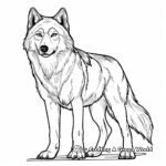 Ice-Wolf of the Arctic Coloring Pages 3