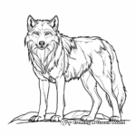 Ice-Wolf of the Arctic Coloring Pages 4