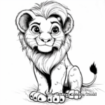 Illustrative Baby Lion King Coloring Pages 1