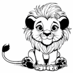 Illustrative Baby Lion King Coloring Pages 3