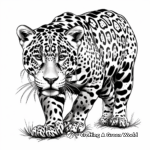 Impressive Jaguar in the Amazon Coloring Pages 1