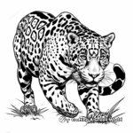 Impressive Jaguar in the Amazon Coloring Pages 3
