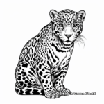 Impressive Jaguar in the Amazon Coloring Pages 4