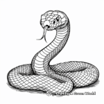 Impressive King Cobra Snake Coloring Pages for Adults 4