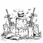 Intense Fortnite Weaponry Coloring Pages 2