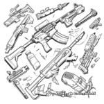 Intense Fortnite Weaponry Coloring Pages 3