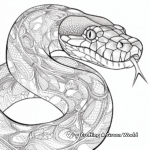 Intricate Anaconda Designs for Advanced Coloring 1