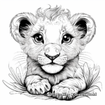 Intricate Baby Lion Coloring Pages for Advanced Colorists 1