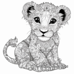 Intricate Baby Lion Coloring Pages for Advanced Colorists 4