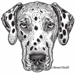 Intricate Dalmatian Face Coloring Pages for Detail Lovers 1