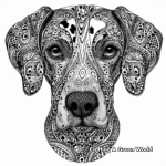 Intricate Dalmatian Face Coloring Pages for Detail Lovers 2