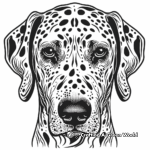 Intricate Dalmatian Face Coloring Pages for Detail Lovers 3