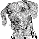 Intricate Dalmatian Face Coloring Pages for Detail Lovers 4