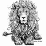 Intricate Detailed Lion Coloring Pages 1