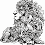 Intricate Detailed Lion Coloring Pages 2