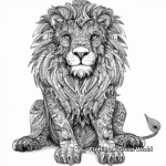 Intricate Detailed Lion Coloring Pages 3