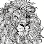 Intricate Detailed Lion Coloring Pages 4