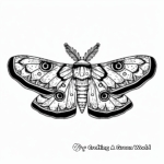 Intricate Emperor Moth Coloring Pages 1