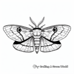 Intricate Emperor Moth Coloring Pages 2