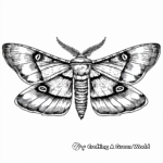 Intricate Emperor Moth Coloring Pages 4