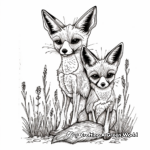 Intricate Fennec Fox Coloring Pages 1
