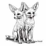 Intricate Fennec Fox Coloring Pages 2