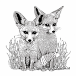 Intricate Fennec Fox Coloring Pages 3