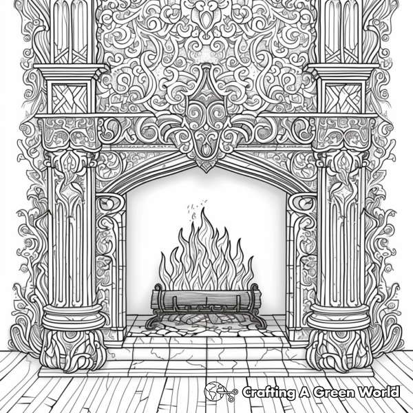 Fireplace Coloring Pages - Free & Printable!