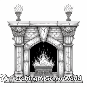 Fireplace Coloring Pages - Free & Printable!