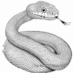 Intricate Greensnake Coloring Pages for Adults 4