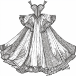 Intricate Mardi Gras Gowns Coloring Pages 4