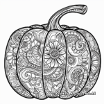 Intricate Pattern Pumpkin Coloring Pages 1