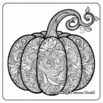 Intricate Pattern Pumpkin Coloring Pages 2