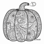 Intricate Pattern Pumpkin Coloring Pages 4