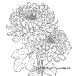 Japanese Art Inspired Chrysanthemum Coloring Pages 1