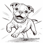 Joyful Boxer Puppy Coloring Pages 1