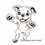 Joyful Boxer Puppy Coloring Pages 3
