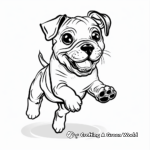 Joyful Boxer Puppy Coloring Pages 4
