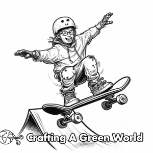Skateboard Coloring Pages - Free &amp; Printable!