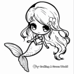 Kawaii Mermaid Coloring Sheets 2