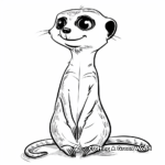 Kid-Friendly Animated Meerkat Coloring Pages 1