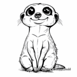 Kid-Friendly Animated Meerkat Coloring Pages 2