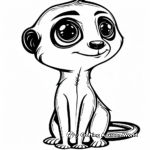 Kid-Friendly Animated Meerkat Coloring Pages 4