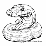 Kid-Friendly Cartoon Anaconda Coloring Pages 3